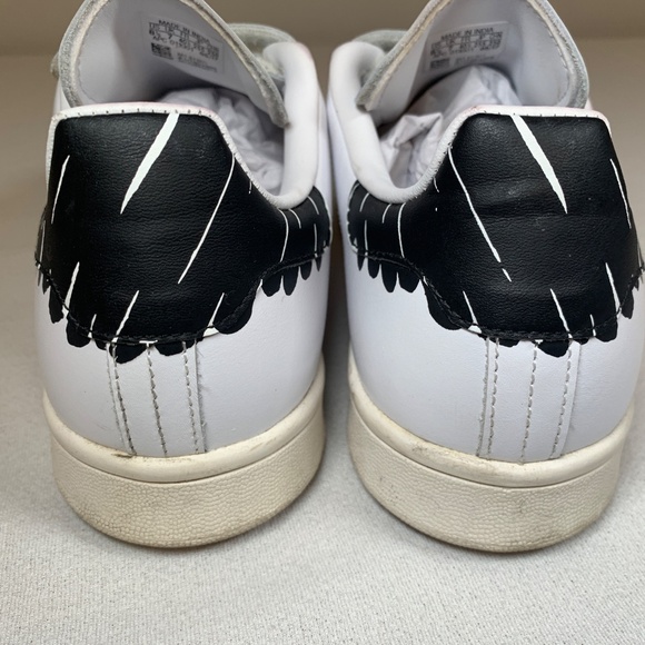 Adidas Stan Smith sneakers Mens 8 White with triple hook & loop closure - Picture 4 of 9